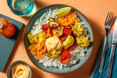 Vegane Asia-Bowl mit Röst-Blumenkohl