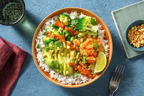 Vegane Bowl nach Thai Art