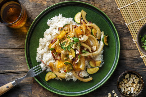 Vegetarische Gemüsepfanne mit Fenchel