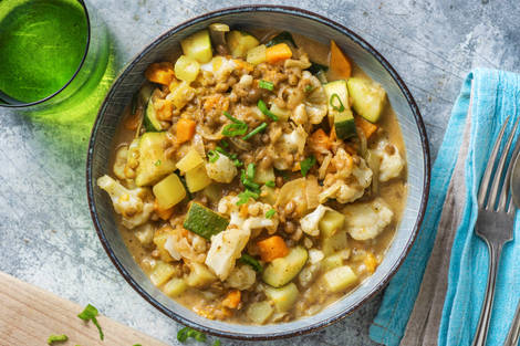 Veganes buntes Curry