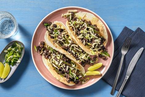 Veggie Black Bean and Cheddar Fajitas