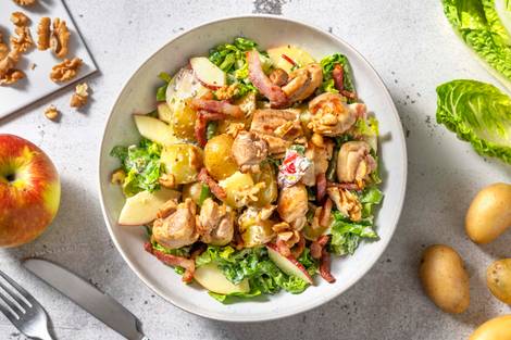 Waldorf Style Salad with Chicken and Bacon