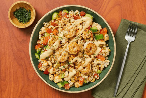 Dilly Shrimp & Olive Couscous Bowls