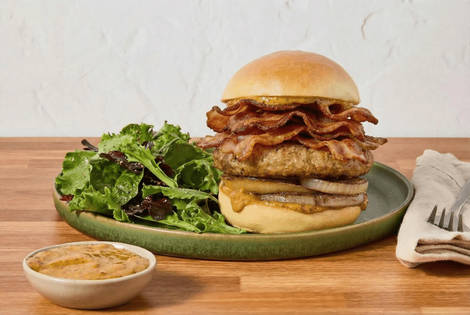 Smoky Mustard Turkey & Bacon Burgers