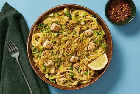 Lemony Spaghetti with Chicken 