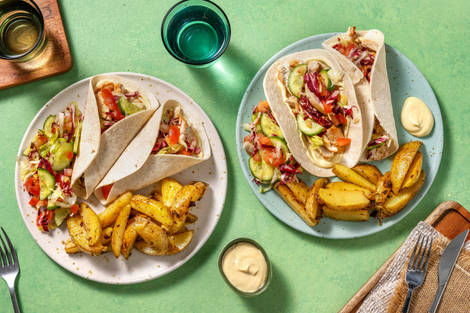 Wrap au poulet et sauce miel-moutarde