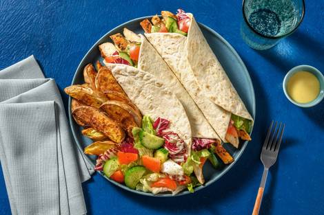 Wrap au poulet et sauce miel-moutarde