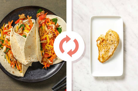 Wraps aux poitrines de poulet à la sauce ranch