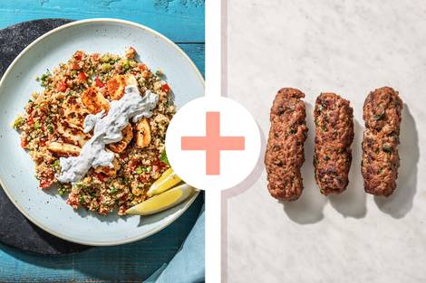 Würziger Halloumi und Rindfleisch-Köfte