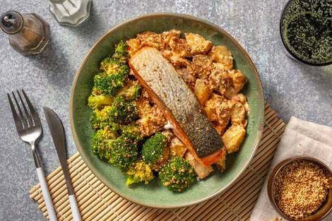 Filet de saumon et salade de pommes de terre à l’asiatique