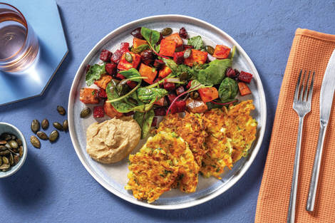 Zucchini, Carrot & Cheddar Fritters