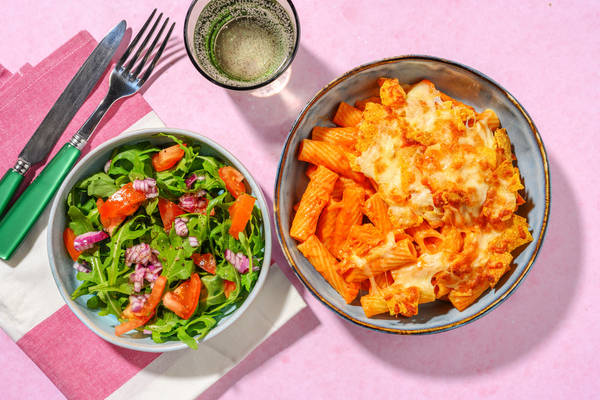Tex-Mex-krydret 'mac and cheese'-gratin
