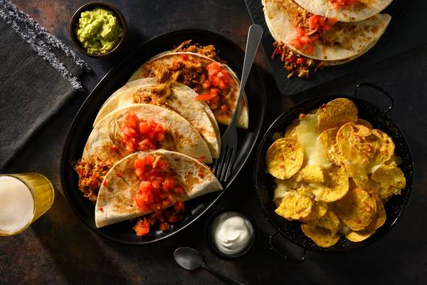 Quesadillas med BBQ-pulled pork