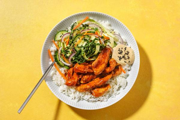 Hurtig japansk kyllinge-teriyakibowl