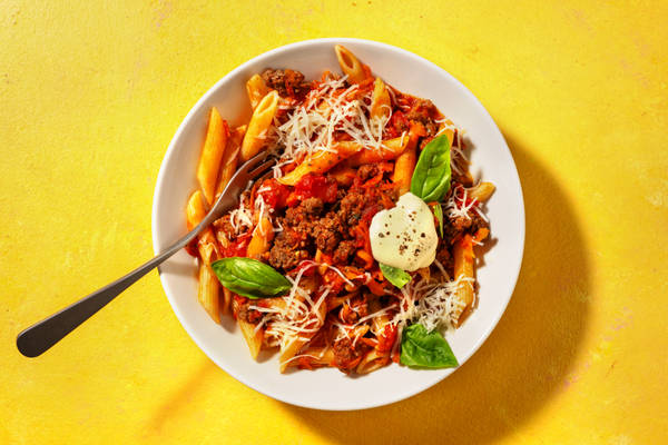 Hurtig lasagneinspireret pastagryde