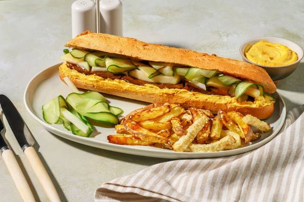 Vietnamesisk banh mi og glaserede veggiestykker
