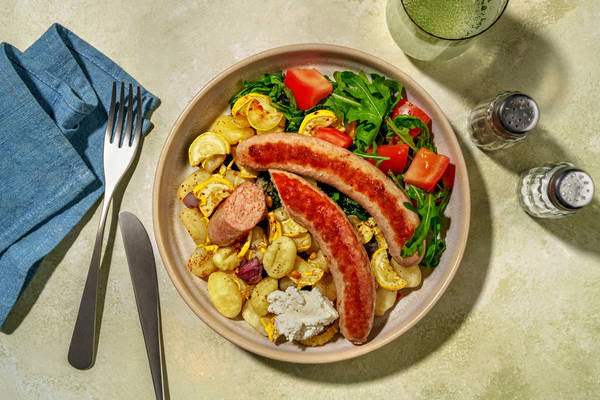Italiensk salsiccia og ovnbagt gnocchi