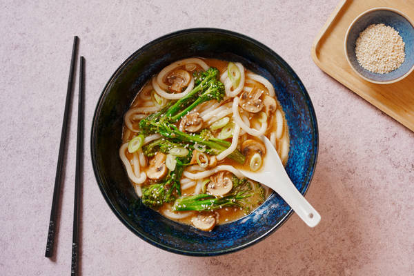[UMAMI] Cremede miso-svampe og udonnudler