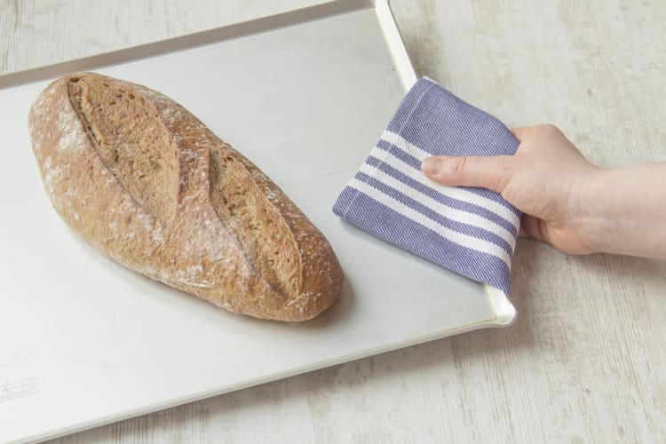 Place the baguettes on the baking tray