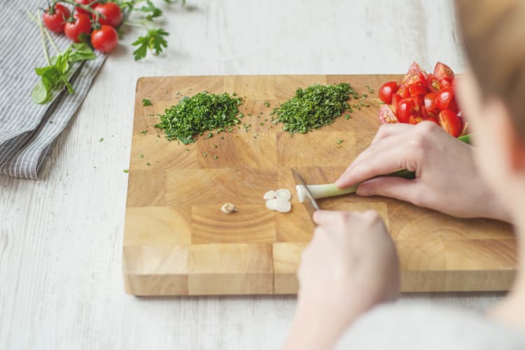 Chop your veggies and herbs