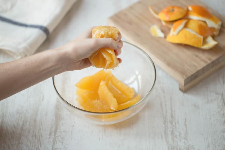 Squeeze the leftover core
