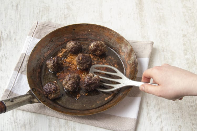 Sear meatballs how you like them