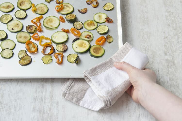 Roast vegetables in the oven