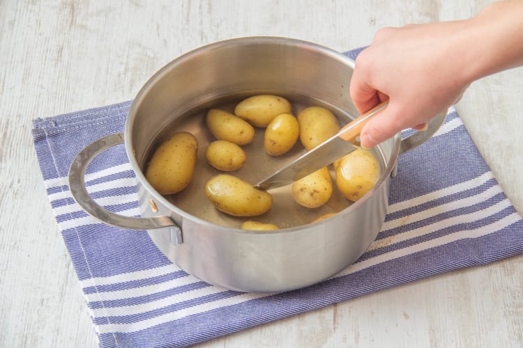 Cook potatoes