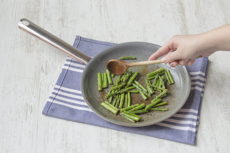 Cook asparagus