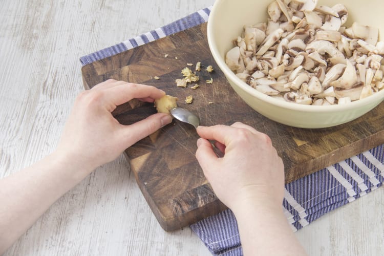 Die Zubereitung der Champignons