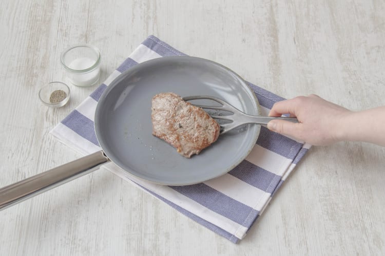 Cook steak for 2-3 minutes per side