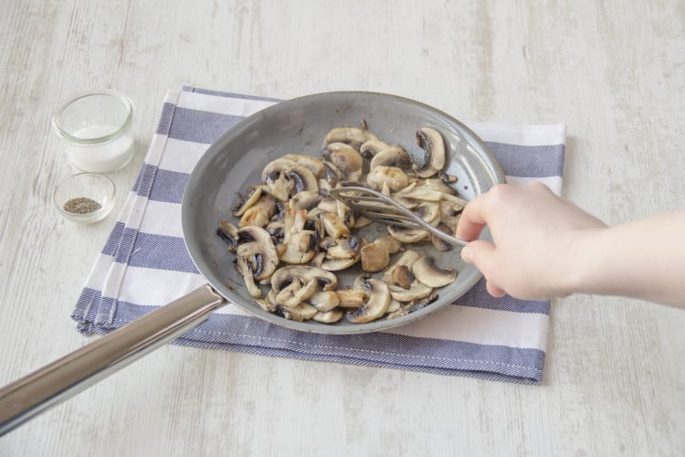 Cook the mushrooms