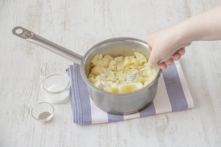 Mash the potatoes