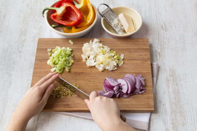 Cut the vegetables