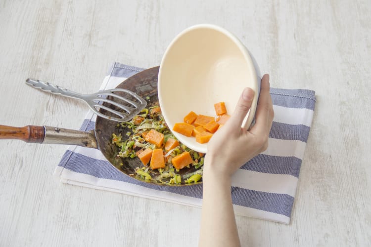 Add the squash to the pan