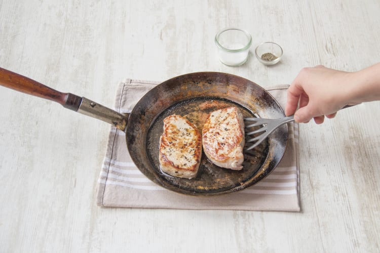 Grill the pork chops on both sides