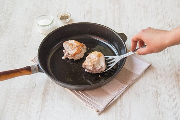 Sear the pork tenderloin