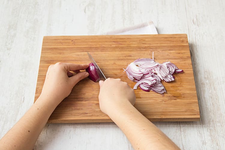 Cut the onions
