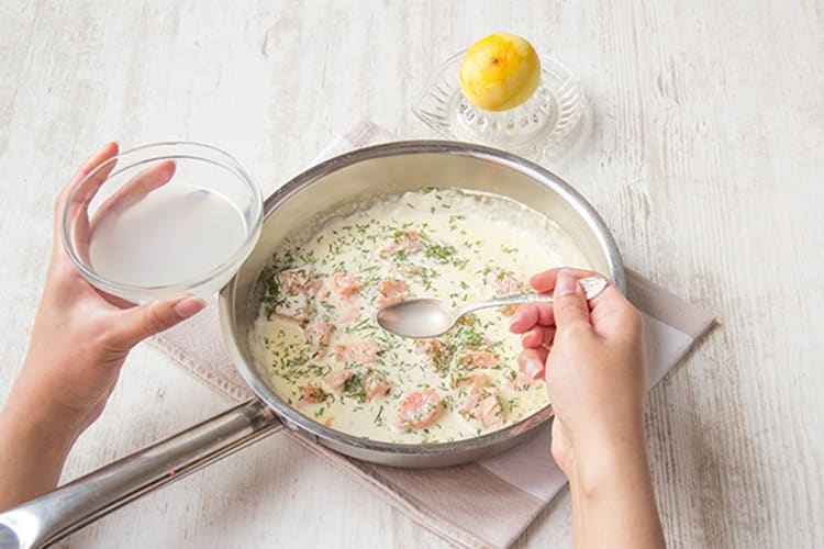 Add pasta water
