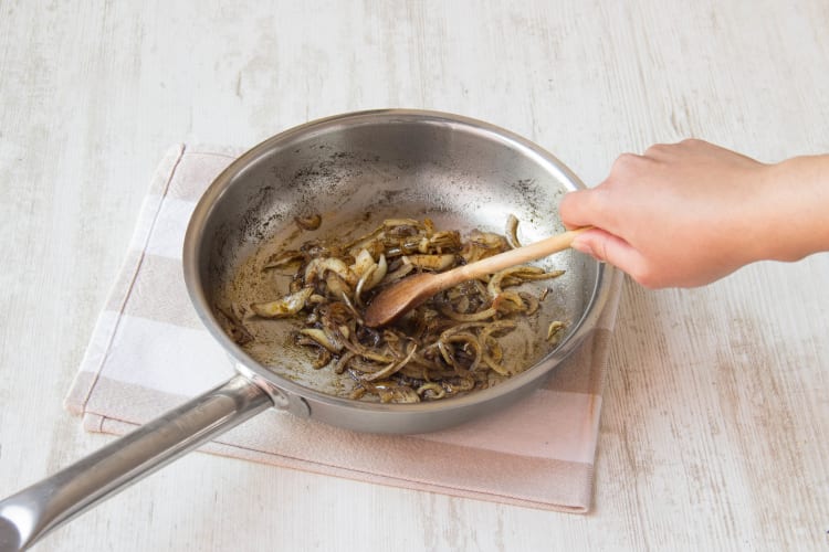 Fry onions in spices