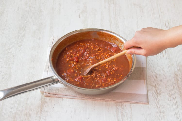 Add lentils to soup
