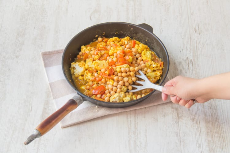 Combine vegetables with chickpeas