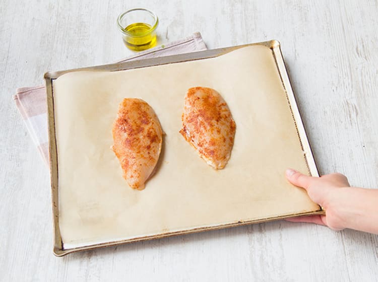 Hähnchen auf Backblech