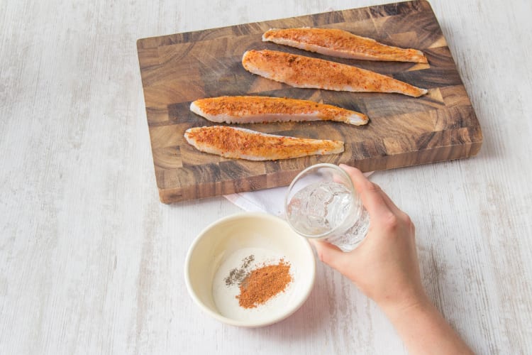 Prep the tilapia fillets