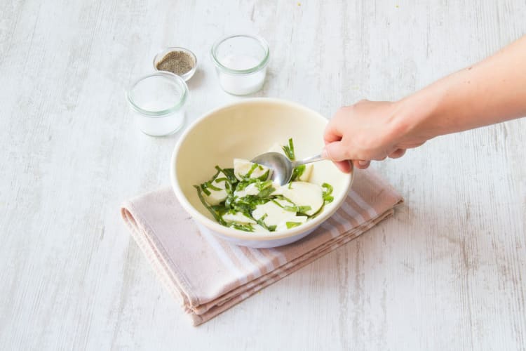 Mozzarella marinieren