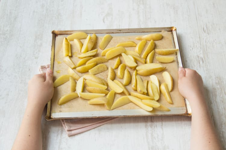 Kartoffeln gleichmäßig verteilen