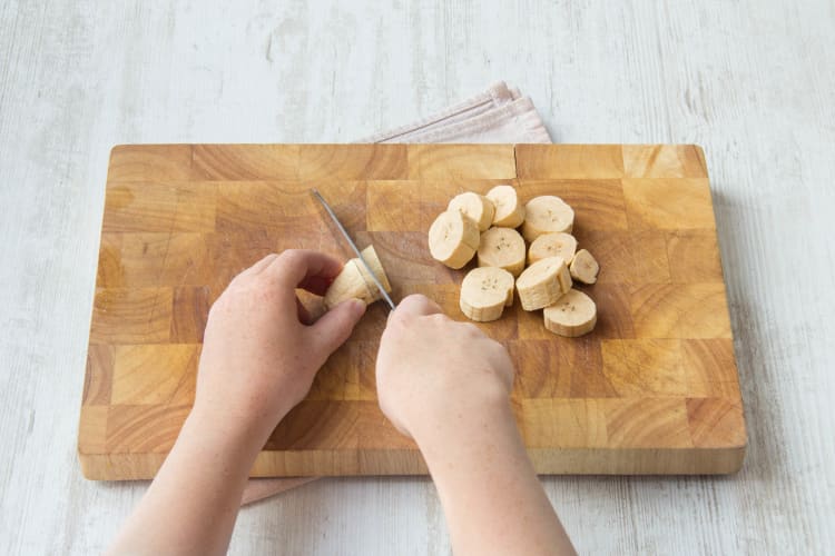 peel and slice the plantain