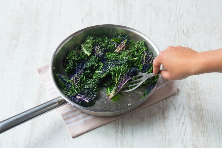 Cook the kale sprouts