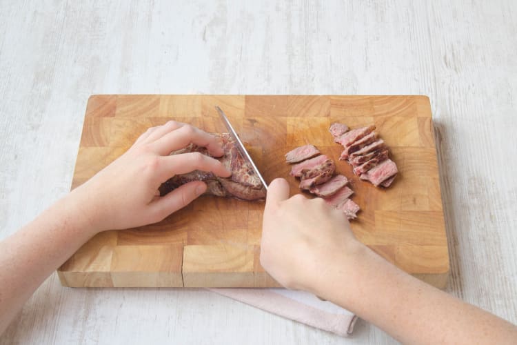 Slice the beef