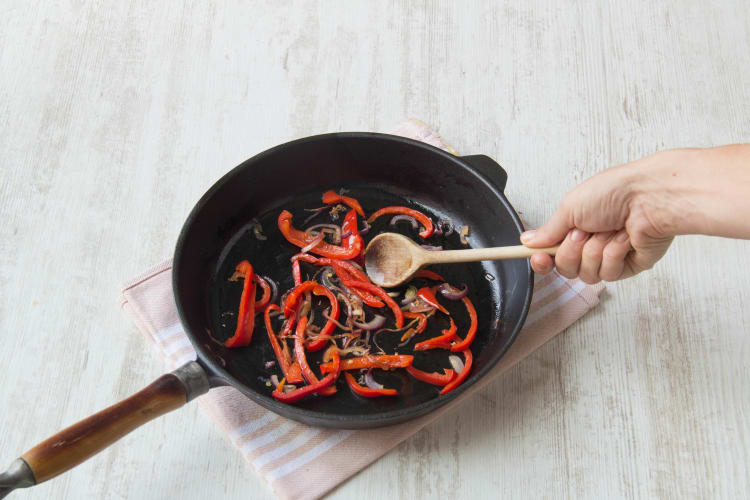 Cook the vegetables